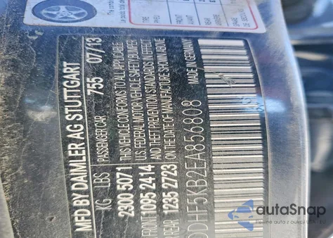 2014 Mercedes-Benz E 350 z USA, uszkodzony, nr VIN WDDHF5KB2EA856808